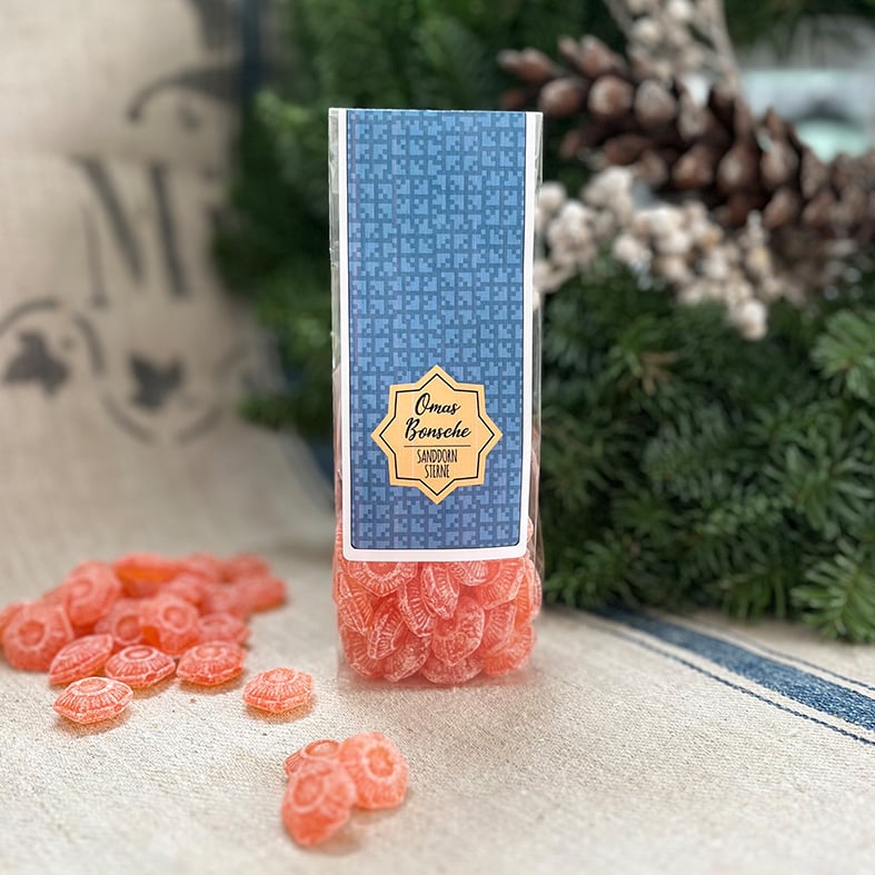 Omas Bonsche – Sanddorn Sterne – 100 g  