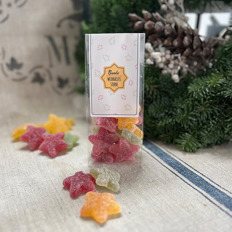 Bunte Weihnachtssterne – 120 g  1