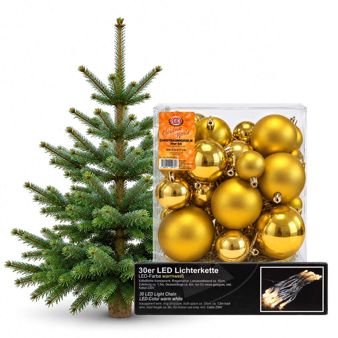 Komplett Angebot Prem. Nordmanntanne 1A Sort. 1,15m - 1,40m GOLD 2