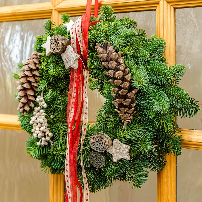 Türkranz Rot – Adventskranz (30 cm) - Kreativ-Set