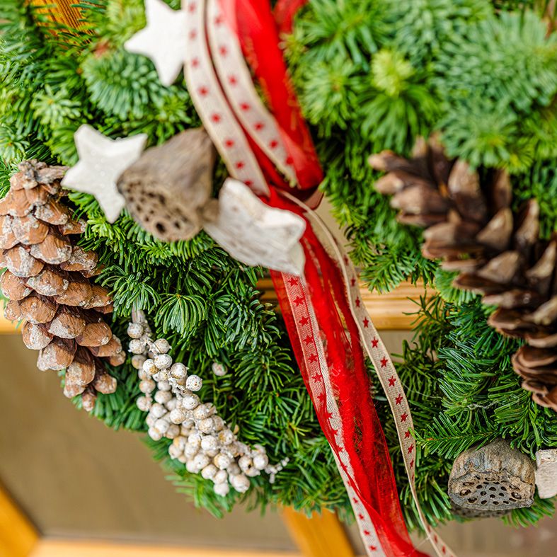 Türkranz Rot – Adventskranz (30 cm) - Kreativ-Set 4