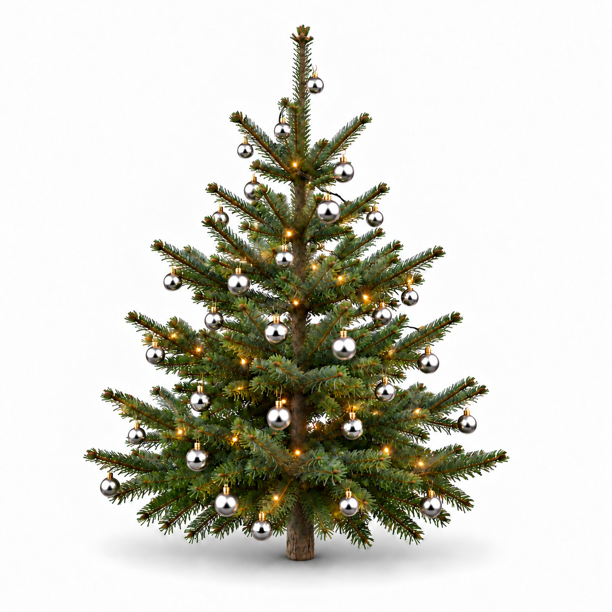 Komplett Angebot Prem. Nordmanntanne 1A Sort. 1,15m - 1,40m SILBER 3