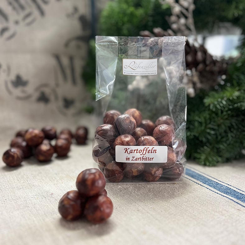 Marzipan Kartoffeln in Zartbitterschokolade gerollt – 300 g 