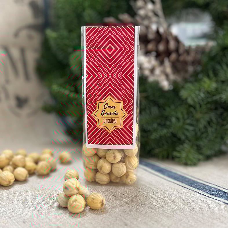 Omas Bonsche – Goldnüsse mit Schokofüllung – 100 g   2