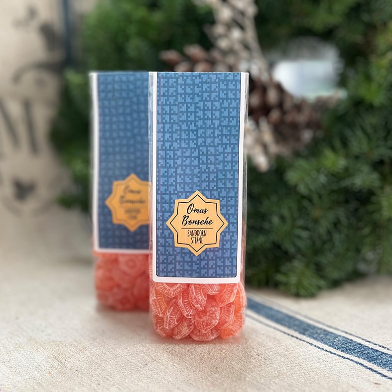 Omas Bonsche – Sanddorn Sterne – 100 g   2