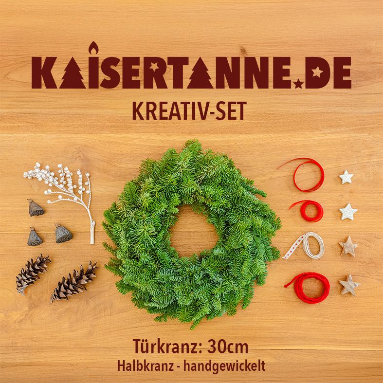 Türkranz Rot – Adventskranz (30 cm) - Kreativ-Set 2