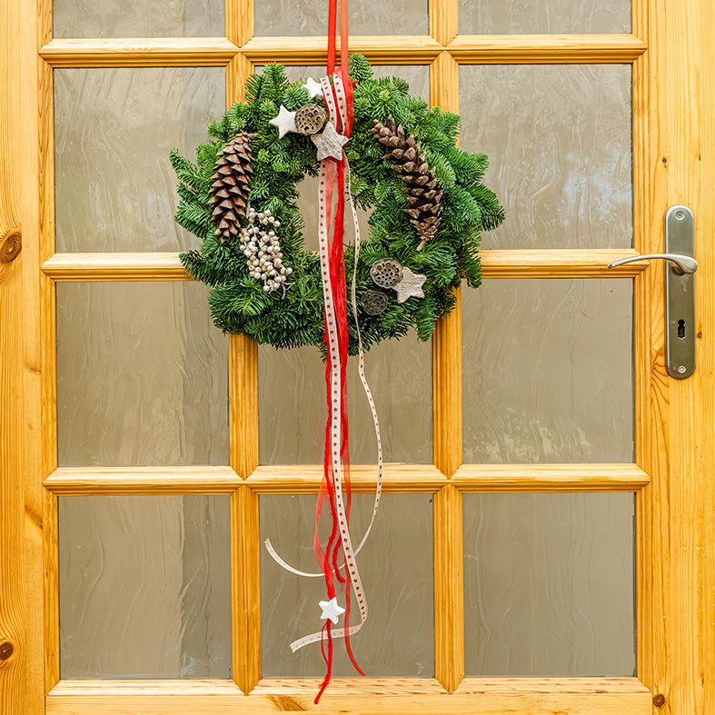 Türkranz Rot – Adventskranz (30 cm) - Kreativ-Set 3